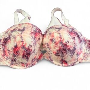 Cacique Pink and Purple Floral Underwire Bra